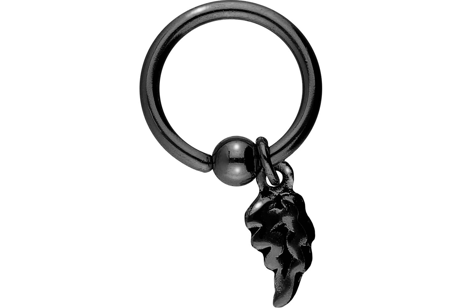 Chirurgenstahl Klemmkugelring Piercing BLATT ++SALE++